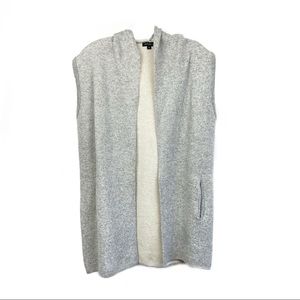 Japonica soft hooded long vest jacket